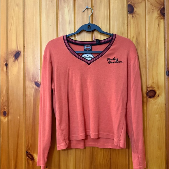 Harley-Davidson Salmon Long Sleeve Top - Picture 1 of 2